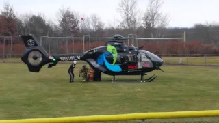 MedEvac Landing, loading patient, and taking off