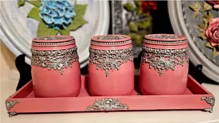 Very beautiful Glass jars Decor / Kitchen diy ideas