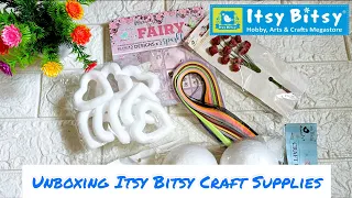 Unboxing @ItsybitsyIndia craft supplies || Craft materials haul || Unboxing stationery video