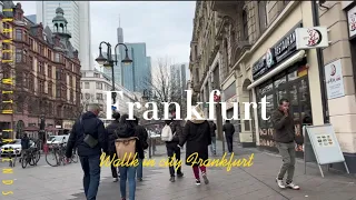 Frankfurt city Germany 🇩🇪Walking in the Frankfurt| Mar2024