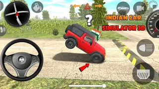 🟡 THAR  🤑 LONG JUMP TESTING 😱 INDIAN CAR SIMULATOR 3D INDIAN GAMING #viral