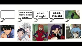 day and night evangelion meme