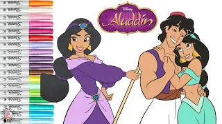 Disney Princess Jasmine Coloring Book Pages Jasmine and Aladdin