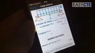 Cálculo de estructuras metálicas. Cálculo de viga en 10 segundos con tu móvil o celular.