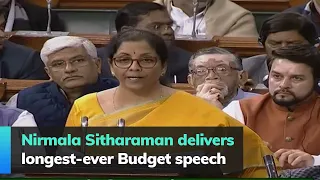 Nirmala Sitharaman delivers longest-ever Budget speech