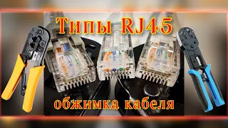 Обжимка RJ-45 | Виды RJ-45 | Разделка кабеля под RJ-45