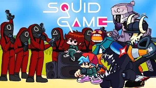 FNF Squid Game but everytime Different Skin Mod Sings it 🎤 (Everyone Sings vs Squid Game)