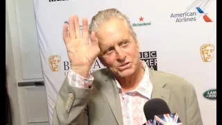 Michael Douglas "What's a Fascinator?" The Kominsky Method star, at the 2019 BAFTA LA Tea Party