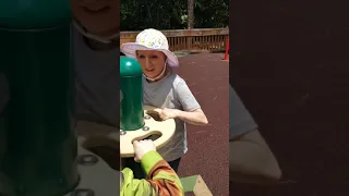 Nick and Hannah showing off their skills at the park
