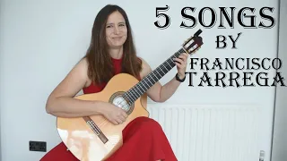 5 beautiful classical guitar songs by Francisco Tarrega (guitar cover)