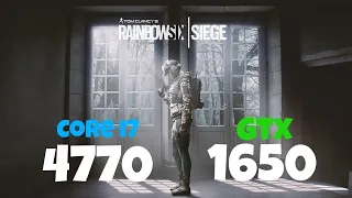 Rainbow Six Siege on Core i7 4770 + GTX 1650 1080p, Benchmarks!