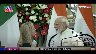 PM Modi joint press meet with PM of Italy Giorgia Meloni at Hyderabad House in NewDelhi | 2 March 23