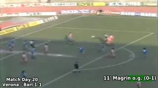 Serie A 1989-1990, day 20: Verona - Bari 1-1 (Magrin own goal)