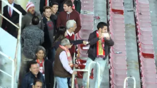 Les supporters du Standard de Liège après FC Sevilla - Standard 06/11/2014