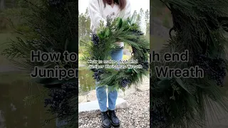 How to make a high end juniper Christmas Wreath #wreath #wreathmaker #christmaswreath