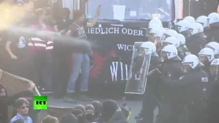 Жёсткий разгон протестующих в Германии