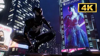 Black Suit & RAIN Swinging | Spider-Man 2 | No HUD Cinematic [4K]