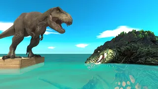 Drak T-Rex Rescue Dino and Fight Biollante Monster