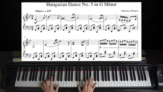 Brahms - Hungarian Dance No.5 | Piano with Sheet Music