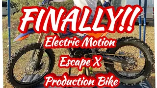 Finally!!!!  Electric Motion Escape X  production bike 2024