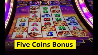 Buffalo Ascension Slot!! Five Coins Bonus! Aristocrat Game