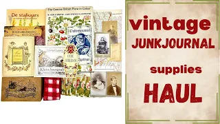 VINTAGE JUNKJOURNAL SUPPLIES HAUL & HAPPYMAIL SHARE  #junkjournalideas #papercraft