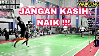 JUAN X ADE BAGUS Nyalakan Tanda Bahaya di Tarung Bebas Badminton ! Nice Camera Angle Full Smash