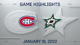 NHL Highlights | Canadiens vs. Stars - Jan. 18, 2022