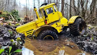 СЛОМАЛИ КИРОВЕЦ К-700 на бездорожье ... Поехал по следам ПАРКЕТНИКОВ! RC OFFroad 4x4