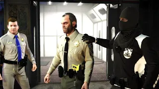 GTA 5 Mission - Police Michael and Police Trevor Responding to Illegal Racing! (Bonus At The End!)
