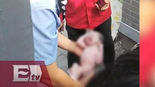Video: Rescatan a bebé abandonada en escusado en China / Titulares de la tarde
