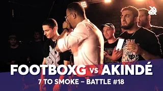 FOOTBOXG vs AKINDÉ | Grand Beatbox 7 TO SMOKE Battle 2019 | Battle 18