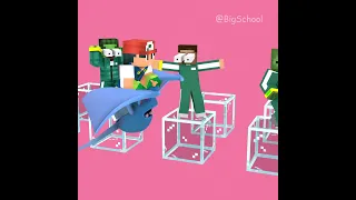 When Satoshi Uses Zubat Pokemon Plays Squid Game Glass Bridge | Monster School Minecraft Animations