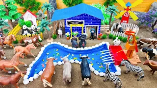 Top creative diy miniature Happy Farm | House Farm for Cow, Horse, Pig | Cattle Farm Diorama
