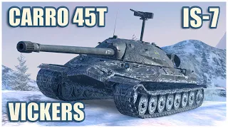 IS-7, Carro 45t & Vickers Light • WoT Blitz Gameplay