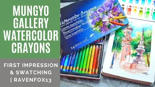 First Impression & Painting with Mungyo Gallery Watercolor Crayons