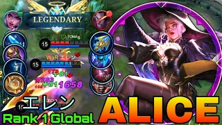 Legendary Alice Late Game Became Monster - Top 1 Global Alice by エレン - Mobile Legends