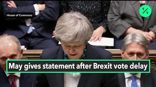 Theresa May Cancels Brexit Parliament Vote