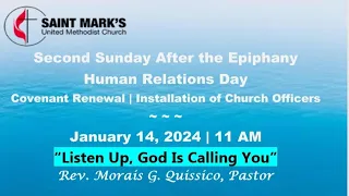 "Listen Up, God is Calling You"   Rev. Morais G. Quissico, Pastor