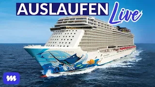 Auslaufen Live in Civitavecchia - Mit der Norwegian Escape auf Mittelmeerkreuzfahrt.