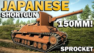 I built A Big Japanese Tank With A HUGE 150MM Shortgun In Sprocket!