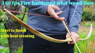 Fire hardened whit wood Hickory Bow