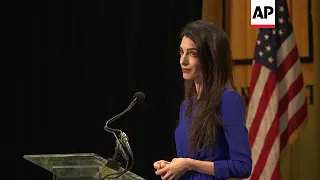 Human rights lawyer, Amal Clooney, tells grads to be courageous