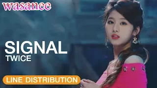 TWICE - Signal - Line Distribution (Color Coded Live)