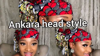 How to tie ankara head wrap                     #ankaraheadwrap #turban #ankarastyle