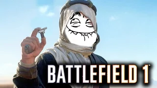 TROLLING SNIPERS WITH THE SMALLEST GUN IN BATTLEFIELD 1 (BF1 Funny Moments and Glitches)