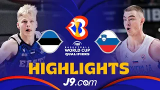 🇪🇪 Estonia vs 🇸🇮 Slovenia | J9 Basketball Highlights - #FIBAWC 2023 Qualifiers