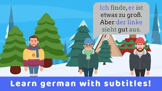 Deutsch lernen | Dialog | Christian kauft den Weihnachtsbaum🎄 | Wortschatz | Verben