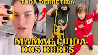 Andressa Suita manda os filhos FANTASIADOS para a ESCOLA e se DERRETE pelos pequenos