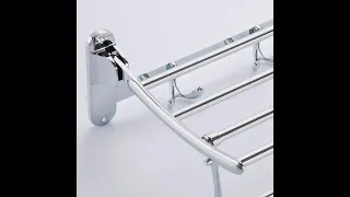 Plantex Pitru Stainless Steel Folding Towel Rack for Bathroom/Towel Stand(18 Inch-Chrome Finish